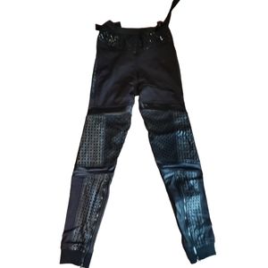 David Dalrymple Mixed Media Avante Garde Mesh Layer Leggings